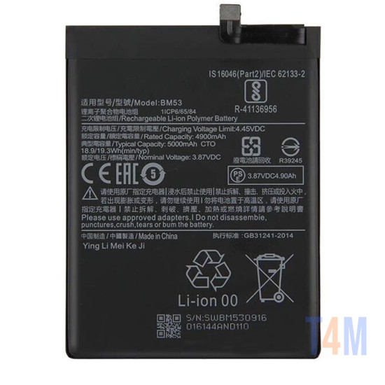 Batería BM53 para Xiaomi Mi 10t/Mi 10t Pro 5000mAh